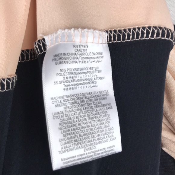 BCBG MaxAzria high low hem scoop neck tunic top long sleeve color block - Picture 6 of 6